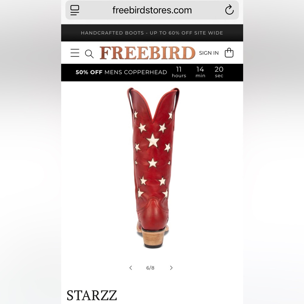 NEW Freebird Red Starzz Leather Boots, Size 10 - Picture 12 of 16
